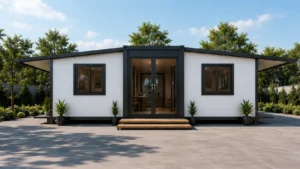 4OFT FLAT-ROOF DOUBLE WING FOLDING HOUSE