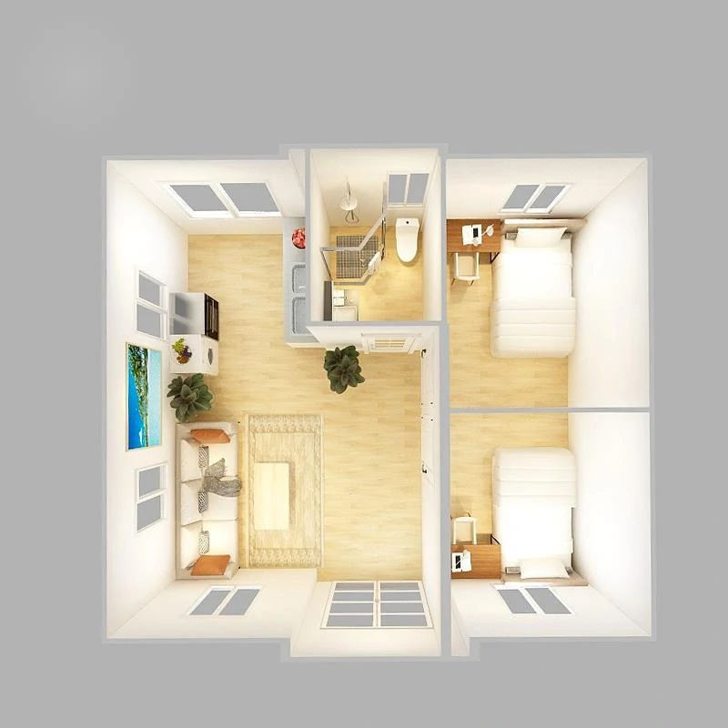 2OFT DOUBLE WINGFOLDING HOUSE - Image 9